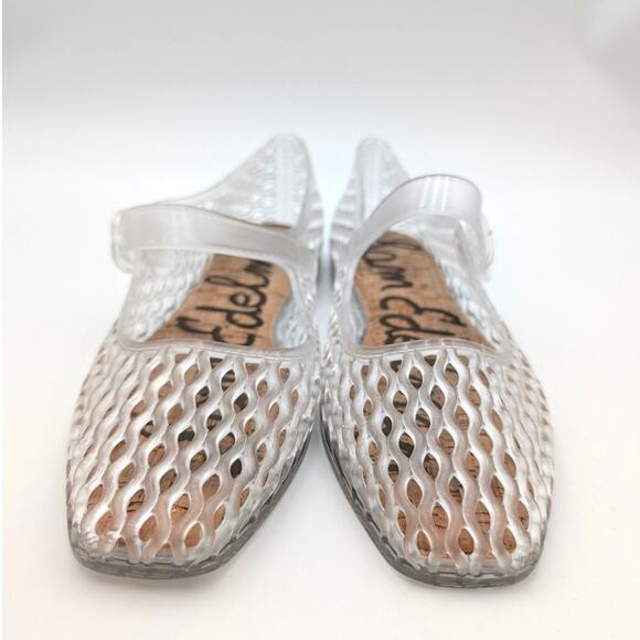 Sam Edelman Michaela Mary Jane Flat Adjustable Women's Clear Size US7 EU38 - Picture 2 of 12